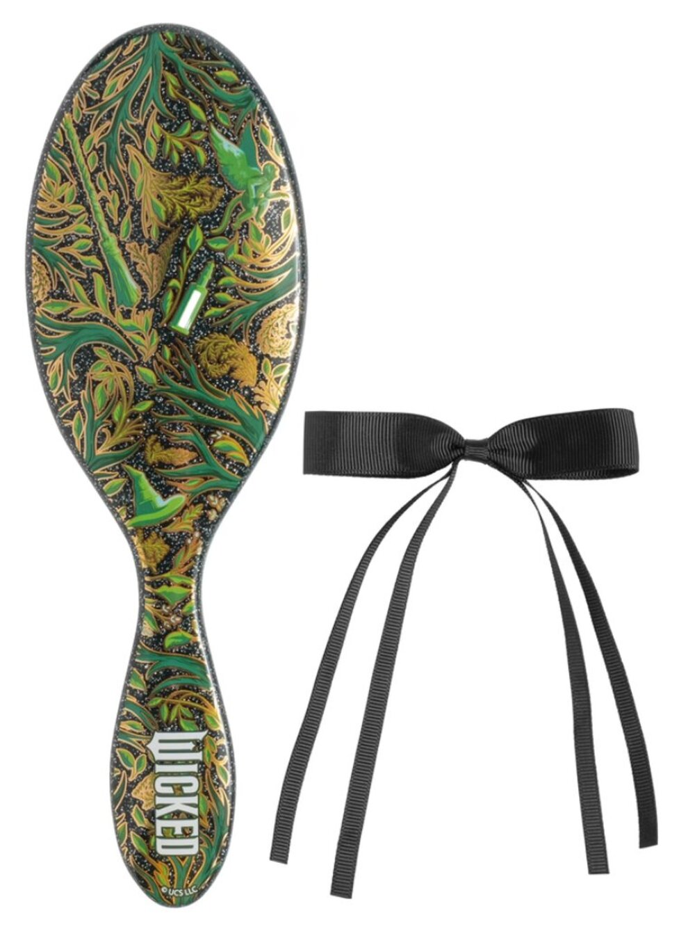 NWT ~ Wet Brush's "Wickedly Brave" Original Detangler Hair Brush & Satin Bow Set